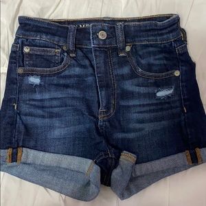 American Eagle Super Hi-Rise Shortie Jean Shorts